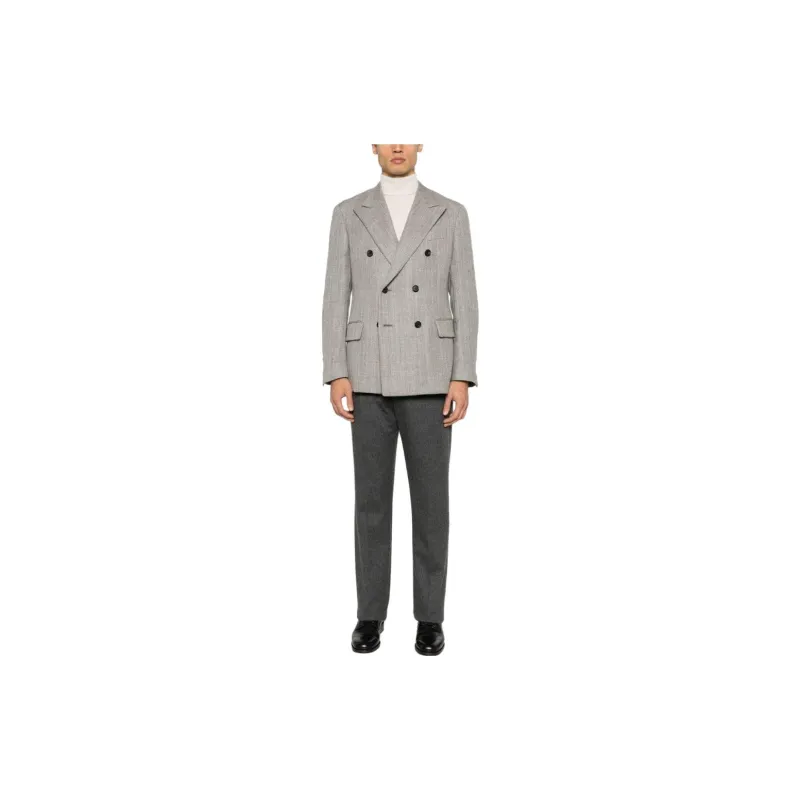 Corneliani Stand-up Collar Single-breasted Blazer-1