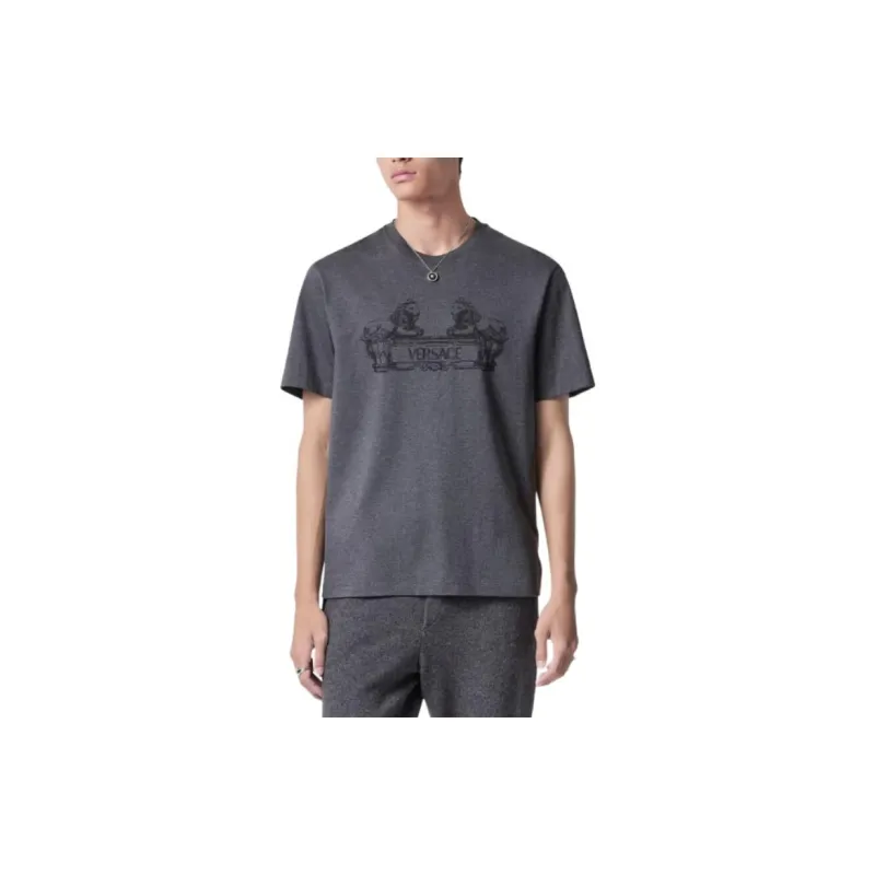 VERSACE Logo-print Cotton T-shirt-2