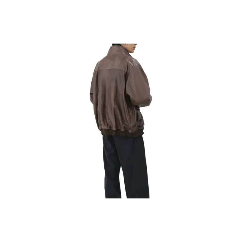 Auralee Heavy Lamb Leather Zip Jacket-2