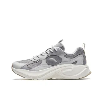 Anta Anti-Slip Wear-Resistant Low-Top Casual Running Shoes Men's Gray White