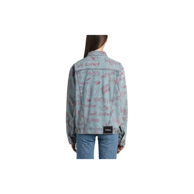 WE11DONE Denim Jackets Unisex Light Blue-2
