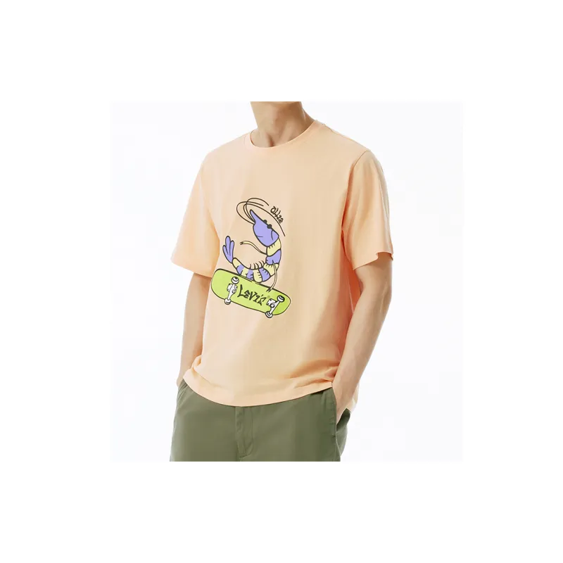 Levis T Shirts Men Orange-2