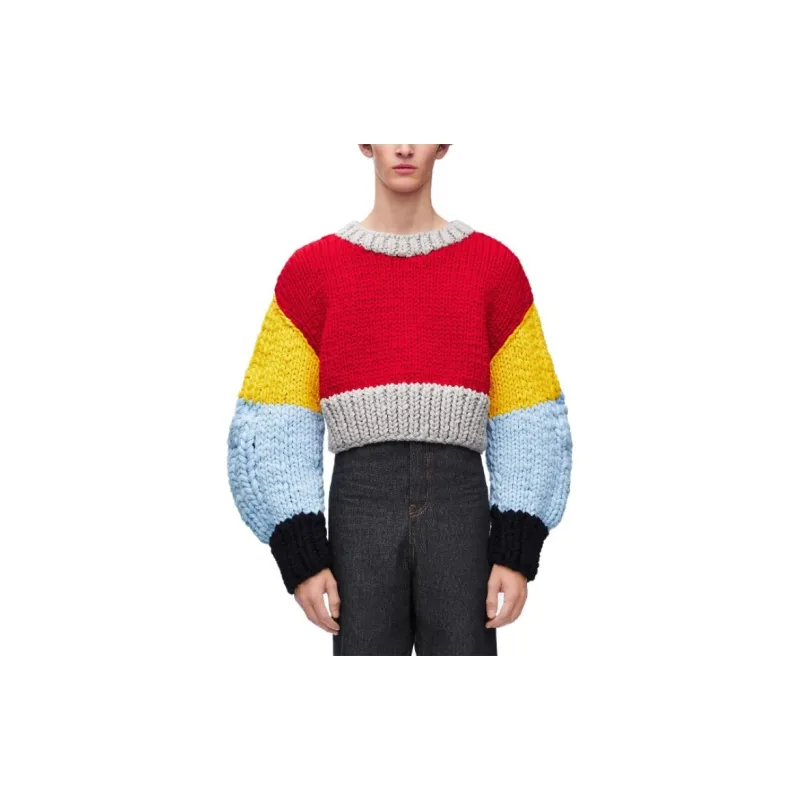 LOEWE Cropped Wool Jumper-3