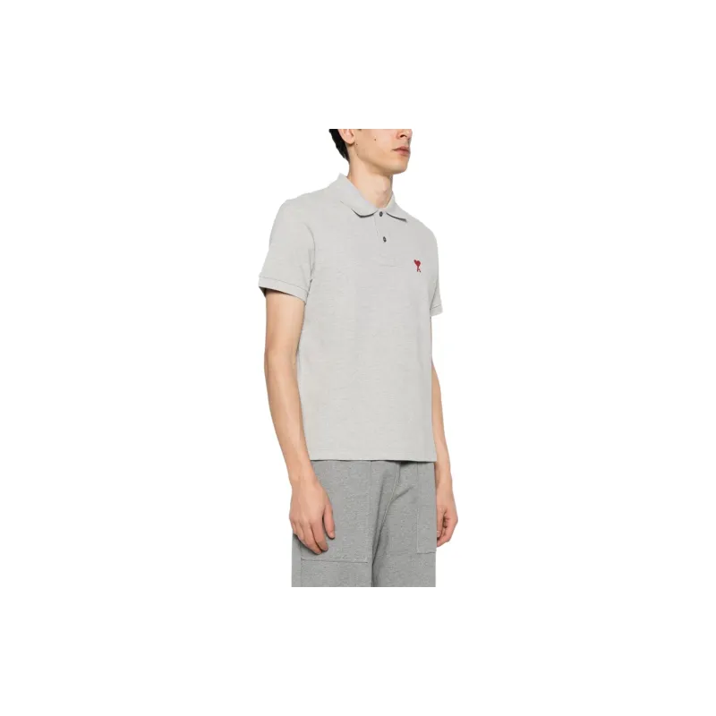 AMIPARIS Paris Ami De Coeur Logo Embroidered Short Sleeved Polo Shirt-3