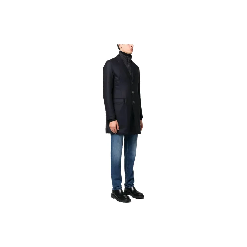 HERNO Collared Button Up Coat-3