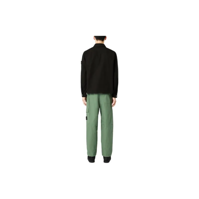 STONE ISLAND Logo Patch Shirt Jacket-2