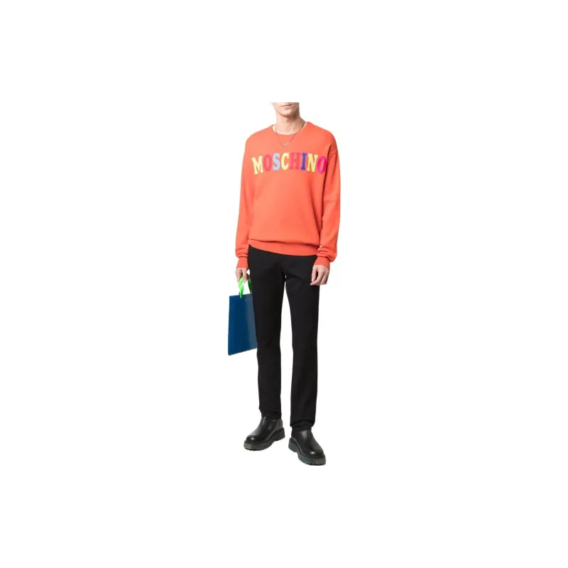 MOSCHINO Cashmere Sweaters Men Orange Red-1