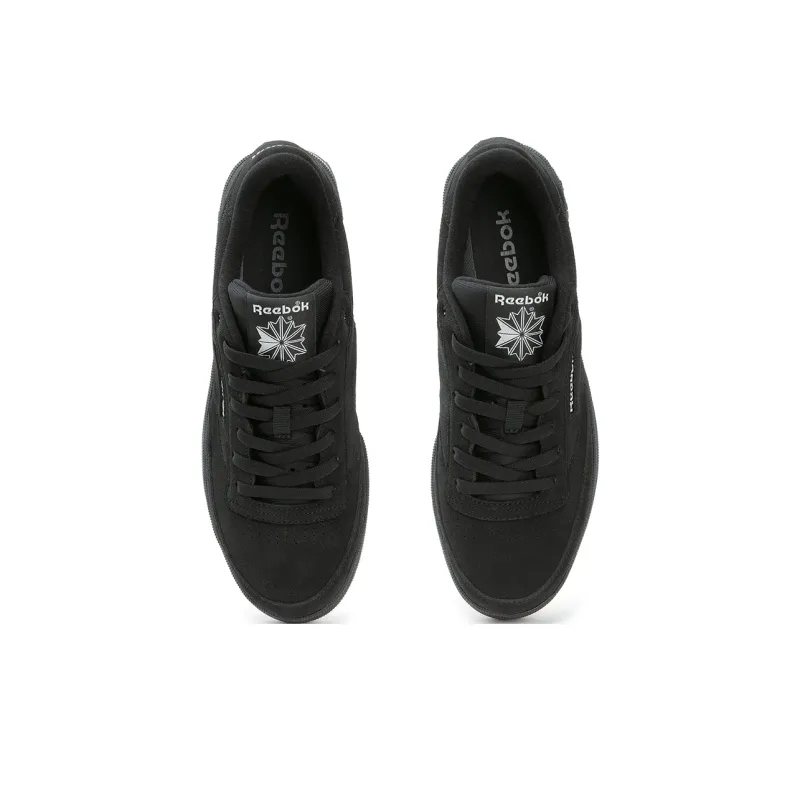 Reebok CLUB C 85 W+ Anti Slip And Wear Resistant Height Increasing Low Top Skateboard Shoes Unisex Black Warrior-3