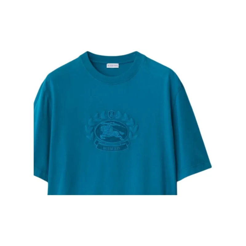 Burberry Oak Leaf Crest Embroidered Crewneck T-Shirt-6
