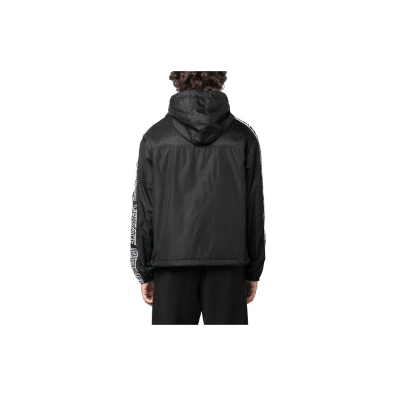VERSACE Zip Up Drawstring Hooded Jacket-5