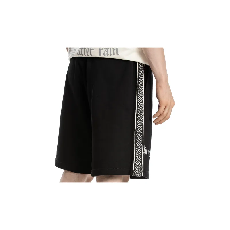 LIUREGALI Casual Shorts Men Black-5