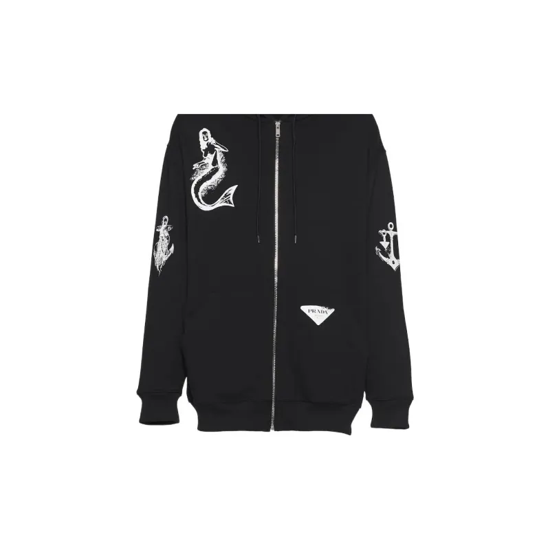 PRADA Sweatshirts Men Black-5