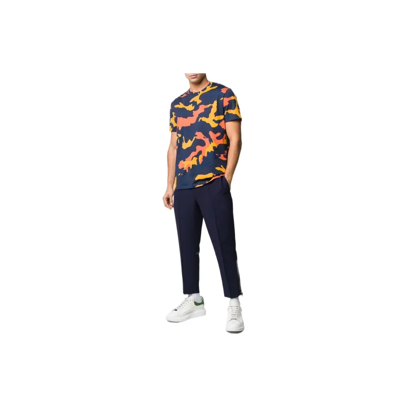 Valentino T-Shirts Men Camouflage Blue-1