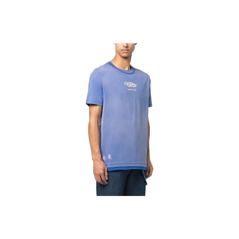 OFF WHITE T Shirts Men Blue-1