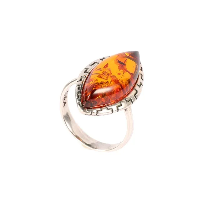 S&A Amber S925 Silver Rings Women's-2