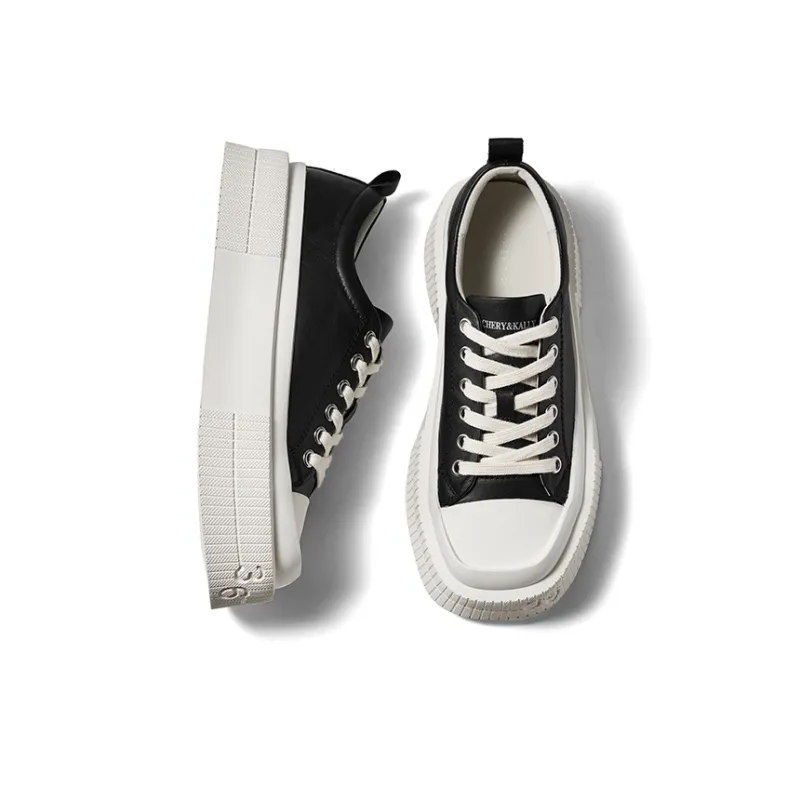 CHERYKALLY Lightweight Breathable Height Increasing Low Top Skateboard Shoes Women's-10