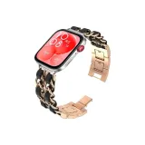 Chanel-Inspired Chain Strap-Rose Gold & Black[Strap Only]