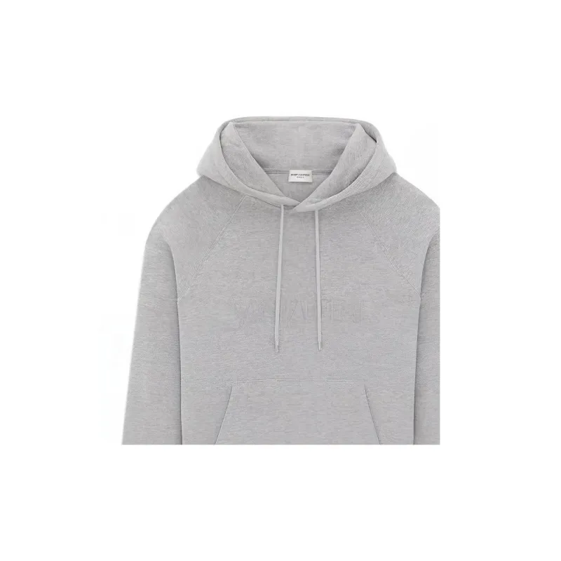 SAINT LAURENT Logo Embroidered Hoodie-4
