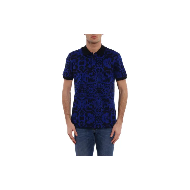 VERSACE Polo Shirts Men Blue-1