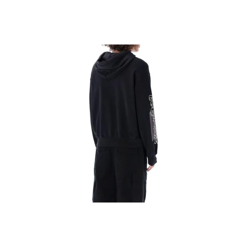 HERON PRESTON Logo-print Cotton Hoodie-3