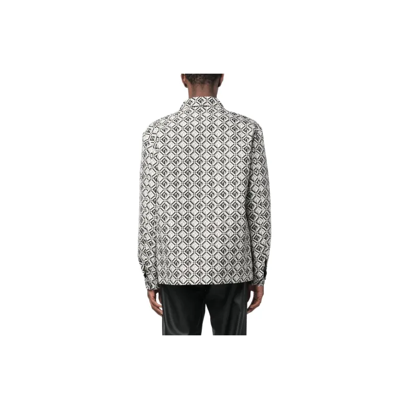Marine Serre Jacquard Diamond Pattern Buttoned Shirt-3