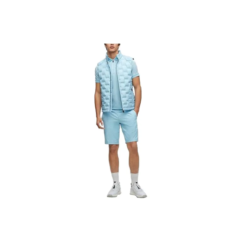 HUGO BOSS Short Sleeved Polo Shirt Men's Blue-4