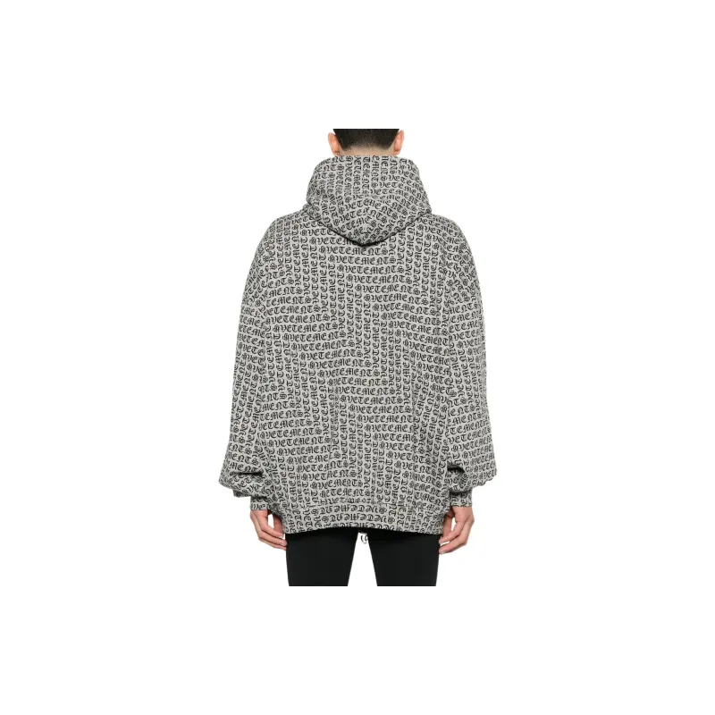Vetements Gothic Monogram Zip Up Hoodie-2