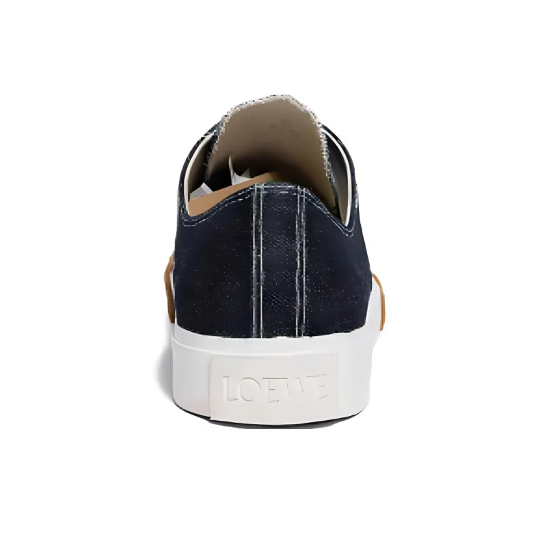 LOEWE Bloc Low-Top Skateboard Shoes Men's Blue-4