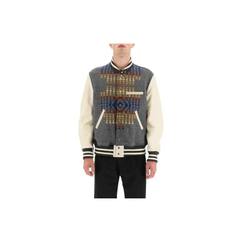 JUNYA WATANABE Pendleton Varsity Button-Up Jacket-1