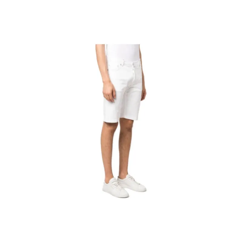 KITON Logo patch Denim Shorts-1