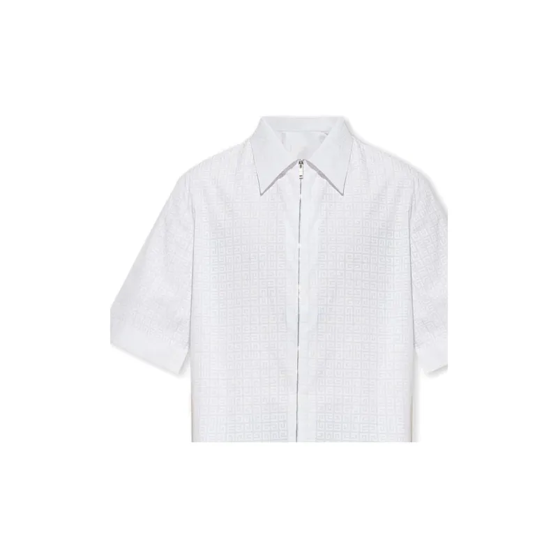 Givenchy Short Sleeve Boxy Fit Zipped Shirt-5
