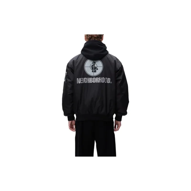 NEIGHBORHOOD X Public Enemy X Majestic Baseball Jacket-3