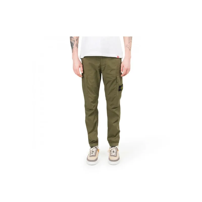 STONE ISLAND SS21 Casual Pants Men's Army Green-3