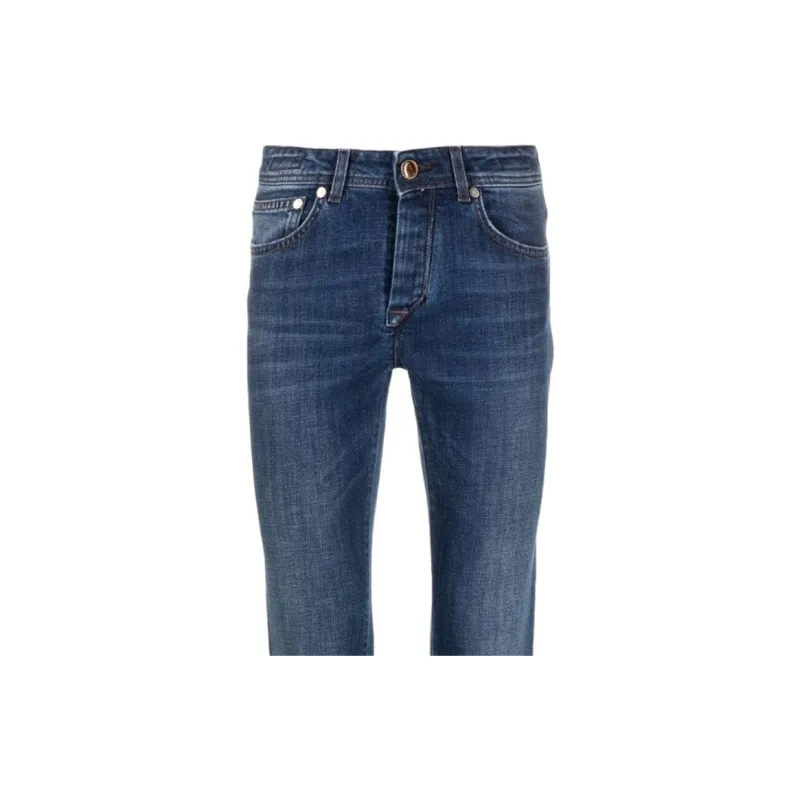 BARBA Logo patch Slim cut Jeans-2