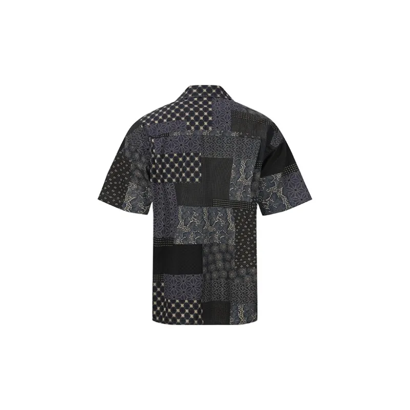 URBAN REVIVO Shirts Men Dark Blue Print-1