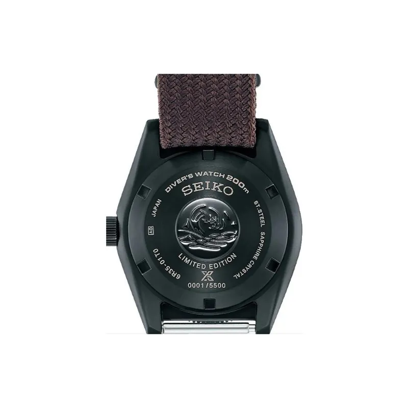 SEIKO Prospe Collection Mechanical Movement Fabric Strap Watch Men's Watches Black Dial-4
