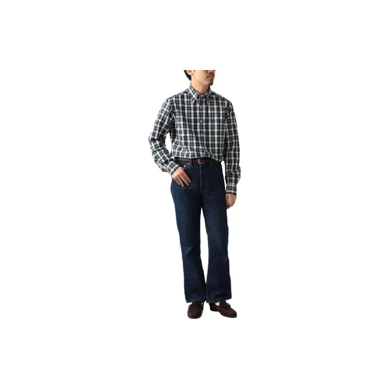 Beams Shirts Men Navy-3