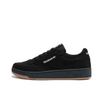 Reebok CLUB C 85 W+ Anti Slip And Wear Resistant Height Increasing Low Top Skateboard Shoes Unisex Black Warrior