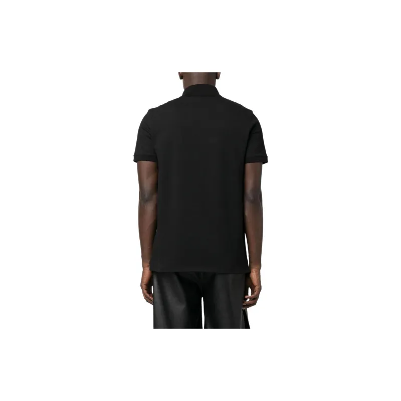 BALMAIN Monogram pattern Piqué Polo Shirt-2