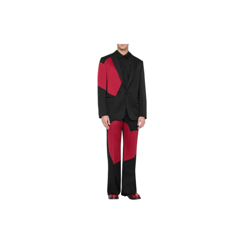 MOSCHINO Heart print Single breasted Blazer-1