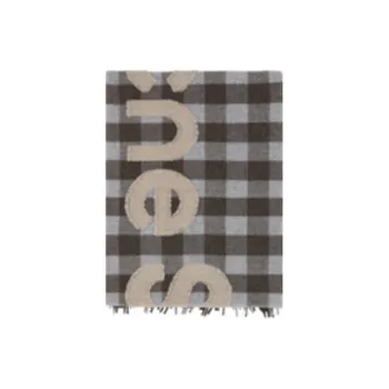 Acne Studios Checkered Logo Detailed Scarf