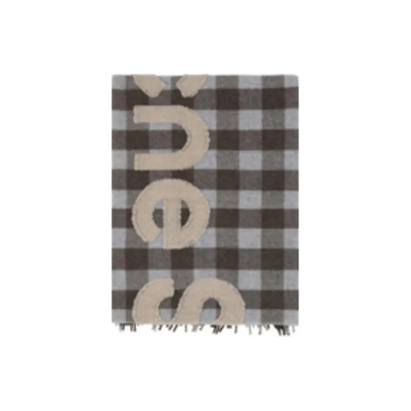 Acne Studios Checkered Logo Detailed Scarf-0
