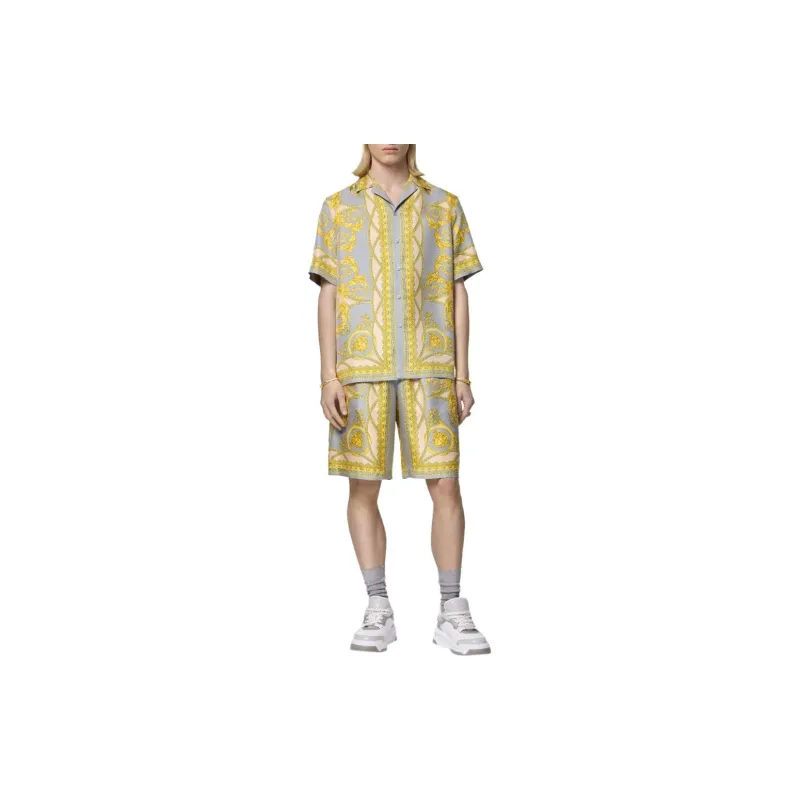 VERSACE Baroque Pattern Printed Short Sleeved Shirt-2