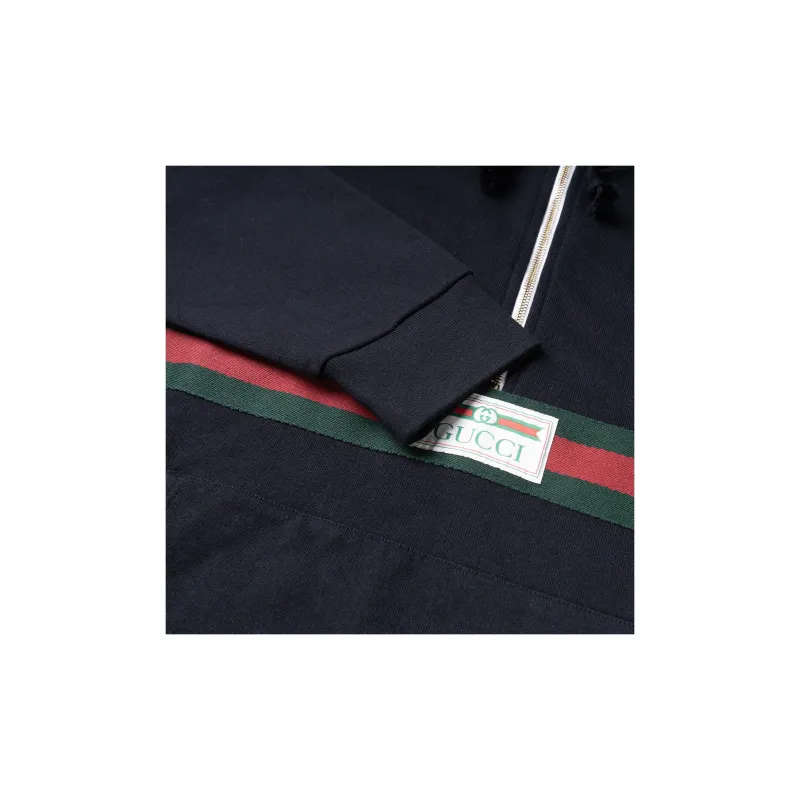 GUCCI Web stripe Cotton Hoodie-8