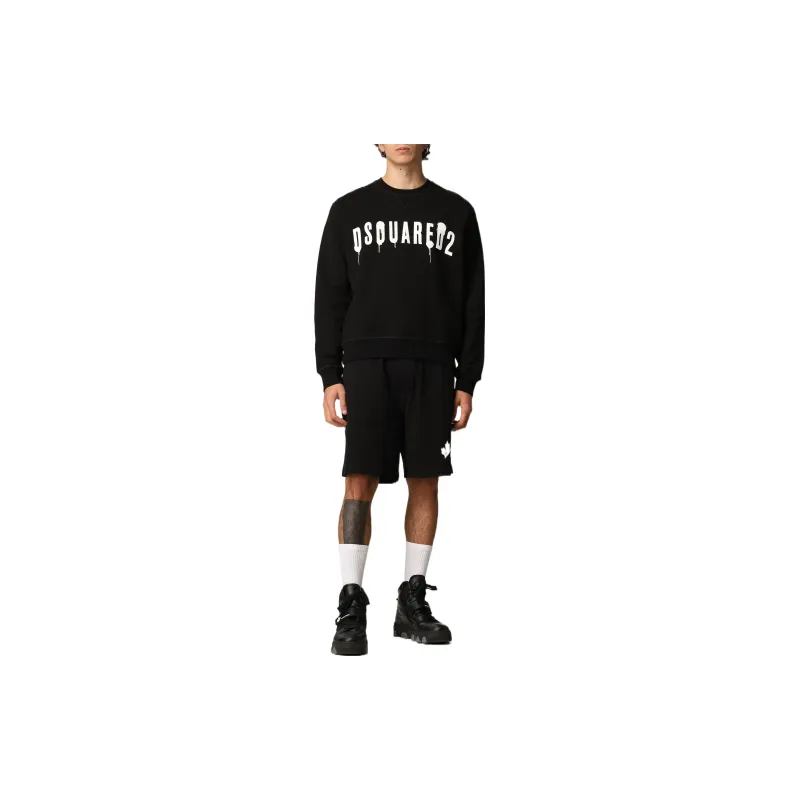 DSQUARED 2 Logo-print Cotton Crew Neck Sweatshirt-2