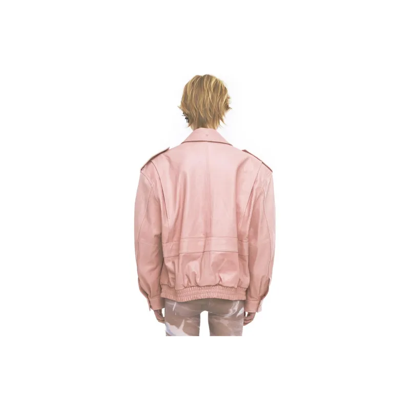 OSOI Leather Jacket Unisex Pink-4