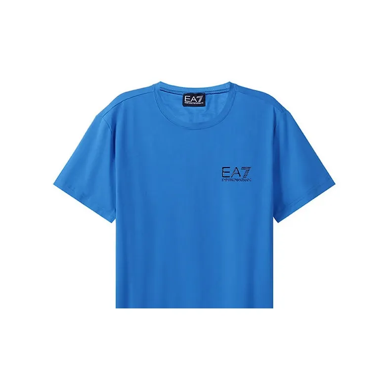 EMPORIO ARMANI T Shirts Men Sky Blue-2