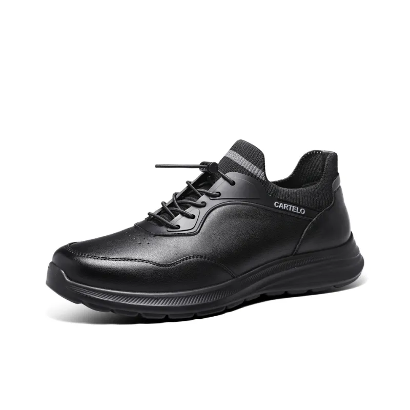 CARTELO Men's Casual Shoes Men Low Top Black/Stone Gray-1