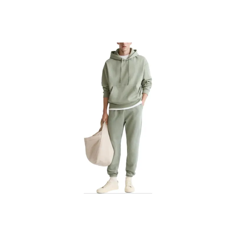 ZARA Knitted Sports Pants Men's Medium Green-2
