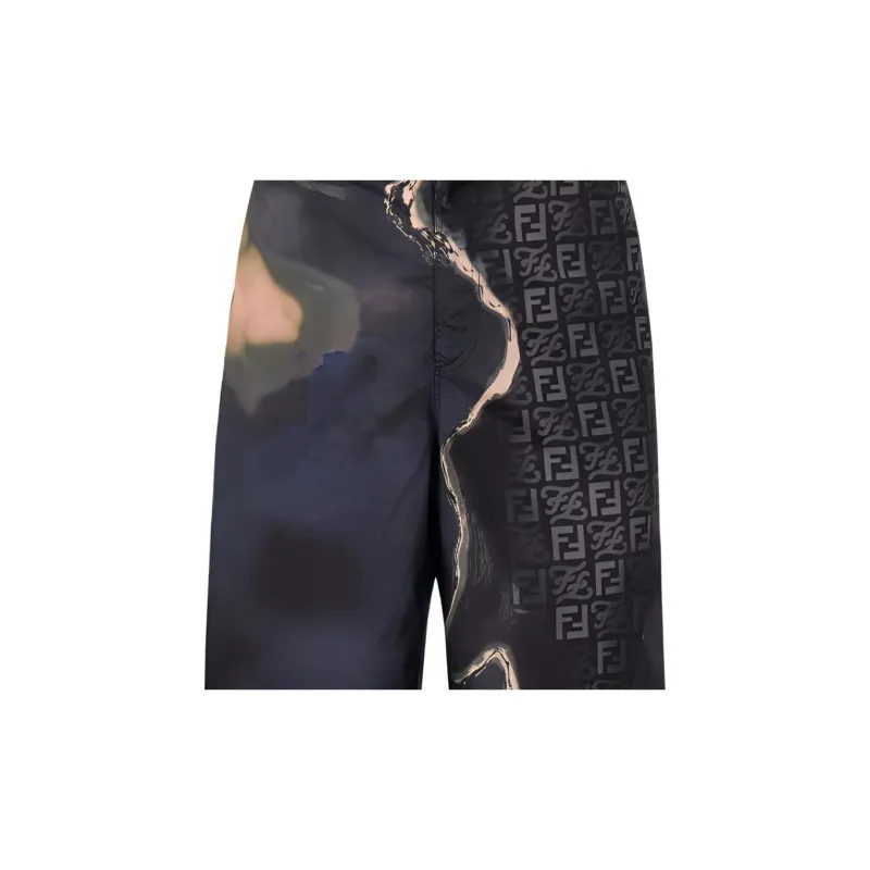 FENDI SS22 Casual Shorts Men's Black-6